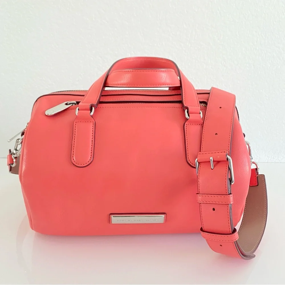 Chic Coral Leather 2 way bag